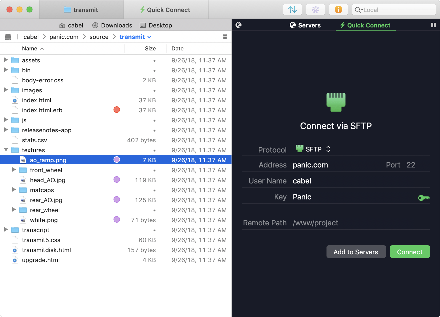 Transmit for mac 5.7.5上传下载工具